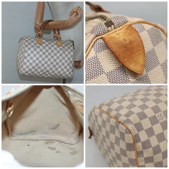 LOUIS VUITTON Damier Azur Speedy 30 Hand Bag - Picture 15 of 15